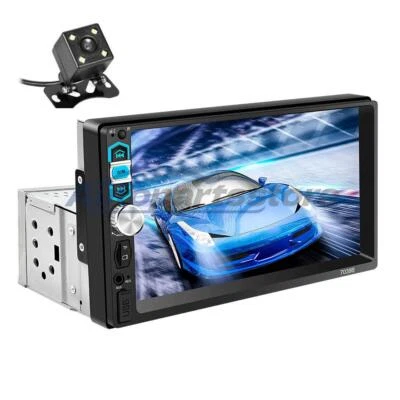 Touch Screen Car Stereo Radio Bluetooth For Apple Carplay Android Auto FM Player - Image 1 of 4