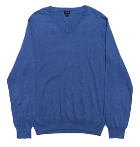 J Crew Kaschmirmischung Pullover Herren L Langarm Slipper V-Ausschnitt blau gebraucht, in einwandfreiem Zustand - Bild 1 von 3