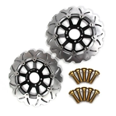 Rotores de freno delanteros discos + pernos tornillos para Kawasaki ZRX1200R ZRX1200S 2001-2006 Foto 1 de 4