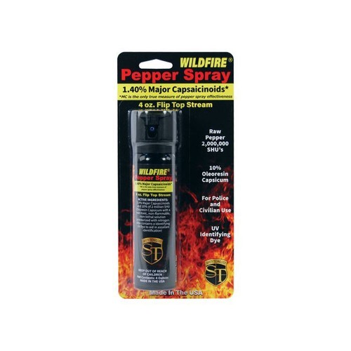 Wildfire® HOTTEST 1.4% MC Self-Defense Pepper Stream Spray with Flip