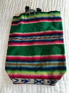 Aztec Patterned Backpack Unisex Rainbow Colorful Peru South America Hippie - Picture 1 of 6