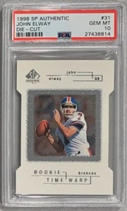 1998 SP Authentic #31 John Elway PSA 10 Die-Cut POP 1 Denver Broncos Rare! - Picture 1 of 1