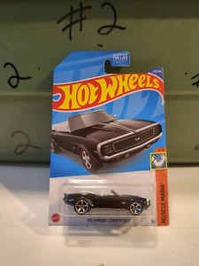 Hot Wheels 1969 Chevrolet Camaro Convertible schwarz #222 2022 Muscle Mania 5/10 - Bild 1 von 4