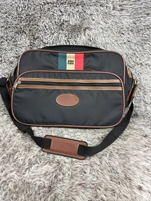 Bolso de Mano Vintage LARK Gimnasio Pasar la Noche Pequeño Cuero Negro con Cremallera Foto 1 de 4