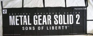 METAL GEAR SOLID 2 SONS OF LIBERTY LARGE PROMOTIONAL BANNER OFFICIAL KONAMI NEW - Picture 1 of 6