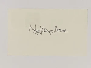 Michael Dennis Browne Signed Post Card Autograph Poet Author - Picture 1 of 2