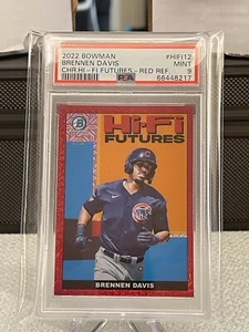 2022 Bowman Brennen Davis Hi-Fi Futures Red /5 PSA MINT 9 POP 1 - Bild 1 von 1