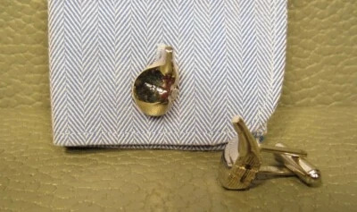 Vintage Golf Club Head White Gold Plated Cuff Links  - Image 1 of 3