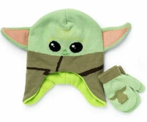 NWT Disney Baby Yoda Beanie Trapper Hat Mandalorian Star Wars Boy Girl Toddler - Picture 1 of 1