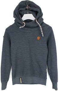 Sudadera Con Capucha Naketano Para Dama XS Detalles De Cuero Mezcla Azul Oscuro - Imagen 1 de 8