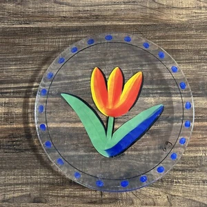 Kosta Boda Tulip Plate Platter Signed Ulrica Hydman Vallien 13” - Picture 1 of 6