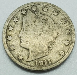1911 Liberty V Nickel Cents US Coin #58 - Picture 1 of 2