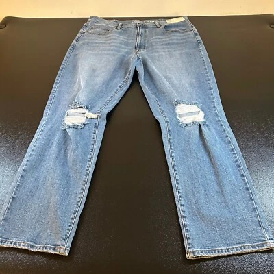 Jeans Arizona Calce Suelto Jeans Desgastados Rasgados Denim Azul Para Hombres 38x32" Nuevos con Etiquetas Foto 1 de 4