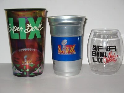 Super Bowl 59 Stadium Bebida Souvenir Tazas Eagles Chiefs (TODAS SON NUEVAS) Foto 1 de 2