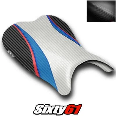 Cubierta de asiento delantera Suzuki GSXR 600 750 2006 2007 azul blanco rojo Luimoto carbono Foto 1 de 2