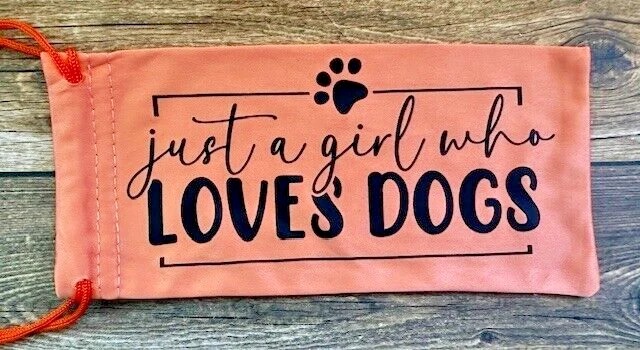 Gafas de sol suaves ojos naranja accesorio bolsa tirador superior portátil niña que ama a los perros Foto 1 de 1