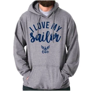 US Navy Seal Anchor Logo I Love My Sailor Womens Hooded Sweatshirts Hoodies - Picture 1 of 8