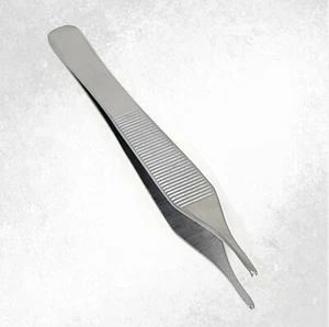 O.R GRADE ADSON TISSUE MICRO FORCEPS FINE POINT 1X2TEETH 4.75" PLASTIC SURGERY - Picture 1 of 3