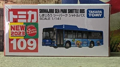 TOMICA #109 SHIMAJIRO SEA PARK AUTOBÚS LANZADERA ESCALA 1/141 NUEVO EN CAJA ¡¡STOCK EN ESTADOS UNIDOS!!! Foto 1 de 3