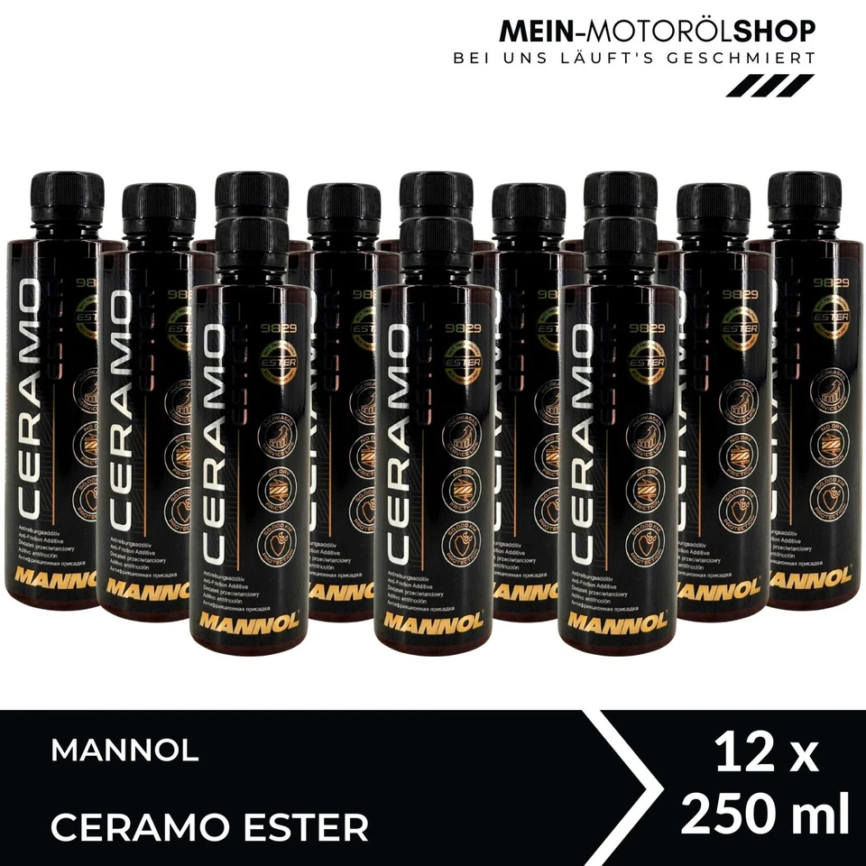 Mannol MN9829 Ceramo éster protección contra el desgaste aditivo protección del motor 12x250 ML