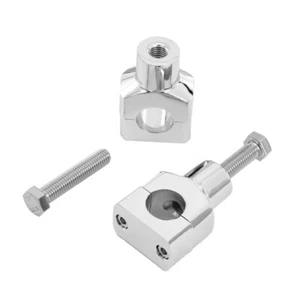 Chrome 1'' Inch Handlebar Risers Clamp For Harley Fatboy Dyna Sportster Touring - Bild 1 von 12