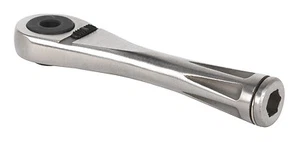 Sealey Stubby 1/4" Hex Screwdriver Bit Holder Stainless Ratchet Wrench, AK6962 - Picture 1 of 8