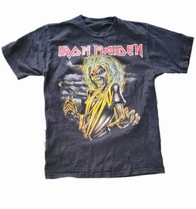 IRON MAIDEN - Vintage Y2K Concert T-Shirt Men Small Black Short Sleeve Killers - Picture 1 of 5