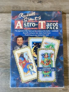 RUSSELL GRANT'S ASTRO TAROT, 1992 Oracle Cards & Book Pack Sealed - Picture 1 of 7