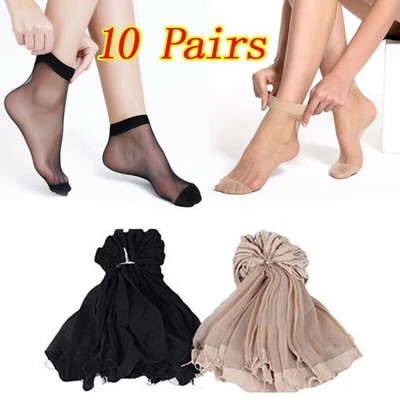 10 pares de calcetines tobilleros para dama calcetines cómodos suaves sedosos para mujer Foto 1 de 4