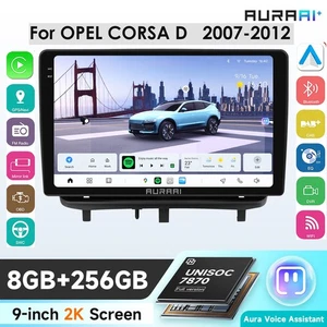 Für Opel Corsa D 2007-2012 Autoradio 9"Android14 GPS CarPlay BT5.0 DSP AI 8+256G - Bild 1 von 24