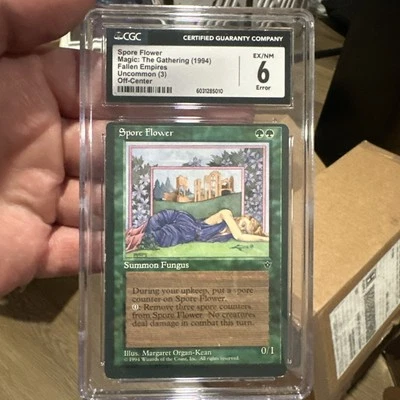 MTG Spore Flower Fallen Empires ERROR Off Center Graded 1994 Vintage - Image 1 of 4