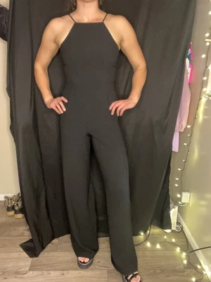 NUEVO SIN ETIQUETAS NUNCA USADO NEGRO HALO MONO MAMELUCO LARGO COMPLETO Foto 1 de 4