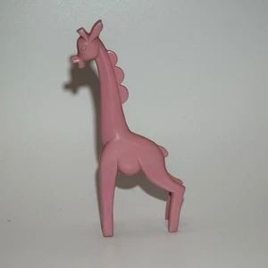 Vintage Don Manning Kunst Giraffe rosa Hartplastik stilisiert 3 Zoll - Bild 1 von 3