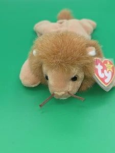 RARE Ty Beanie Baby ROARY The Lion 1996 Heart Tag & Tush Tag  - Bild 1 von 7
