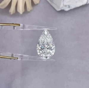7x5MM Lab Grown Diamond Loose Pear Cut VVS1 Premium Quality Gemstone 2 pcs lots - Picture 1 of 7