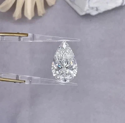 7x5MM Lab Grown Diamond Loose Pear Cut VVS1 Premium Quality Gemstone 2 pcs lots - Image 1 of 4