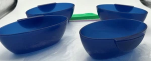 Tupperware LOT 4 Open House Collection Little Dipper Bowls Blue 4795 NEW - Picture 1 of 3