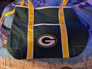 Green Bay Packer Canvas Tote - Concept One NFL With Matching Wallet - Picture 1 of 6