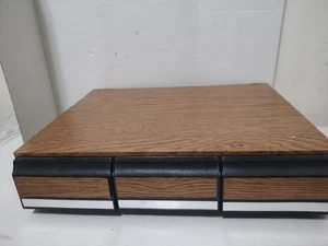 Vintage Cassette Tape Cabinet 3 Drawer Holder Faux Wood Storage Case Holds 42 - Picture 1 of 8