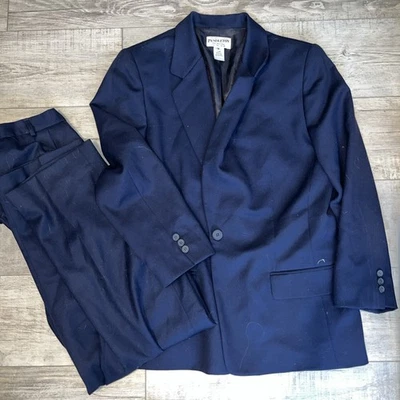 Pendleton Virgin Wool Navy Blue Pant Suit Size 14 Blazer And 16 Pants - Image 1 of 4