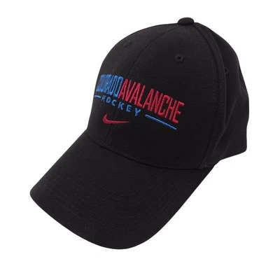 Gorra de hockey con correa trasera del equipo Nike de Colorado Avalanche Negra NHL Ball Cap Y2K VTG Foto 1 de 4