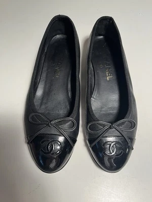 Chanel Negro Ballet Pisos Talla 36 Foto 1 de 4