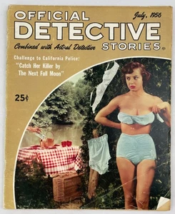 Official Detective Stories Magazine, July 1956, Vintage True Crime Stories, Pulp - Picture 1 of 6