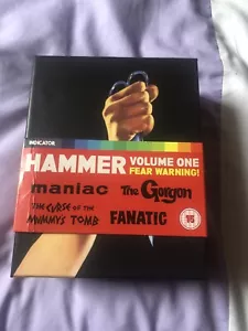 Hammer Volume 1 One Fear Warning! Ltd Ed Blu-Ray Indicator Set + Posters & Cards - Picture 1 of 9