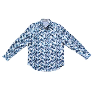 Robert Graham Long Sleeve Button Down Shirt in Blue Floral Men's Size Large - Picture 1 of 7