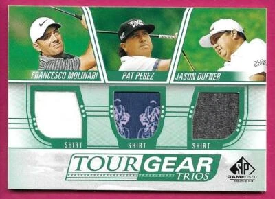 2021 UD Sp Game Used Golf MOLINARI / PEREZ / JASON DUFNER Tour Gear Trios Shirt - Image 1 of 2