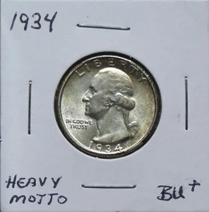 1934 BU+ toned Washington Quarter 4O28BPC - Picture 1 of 4