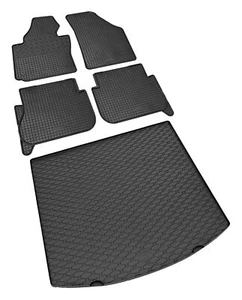 Alfombrillas de goma y bandeja de maletero aptas para VW Touran desde 2003 hasta 2015 - Imagen 1 de 8