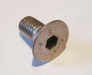 M10 by 20 mm Countersunk Socket Machine Screws - Stainless Steel (Qty 10) - Picture 1 of 2