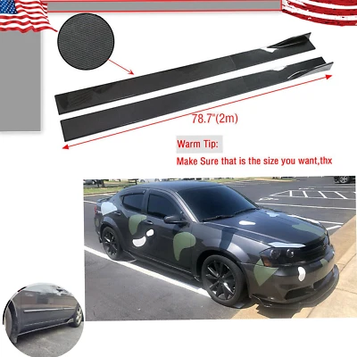 Side Skirt Extension Lip Body Kits Carbon Fiber Painted For Dodge Avenger  K Foto 1 de 4